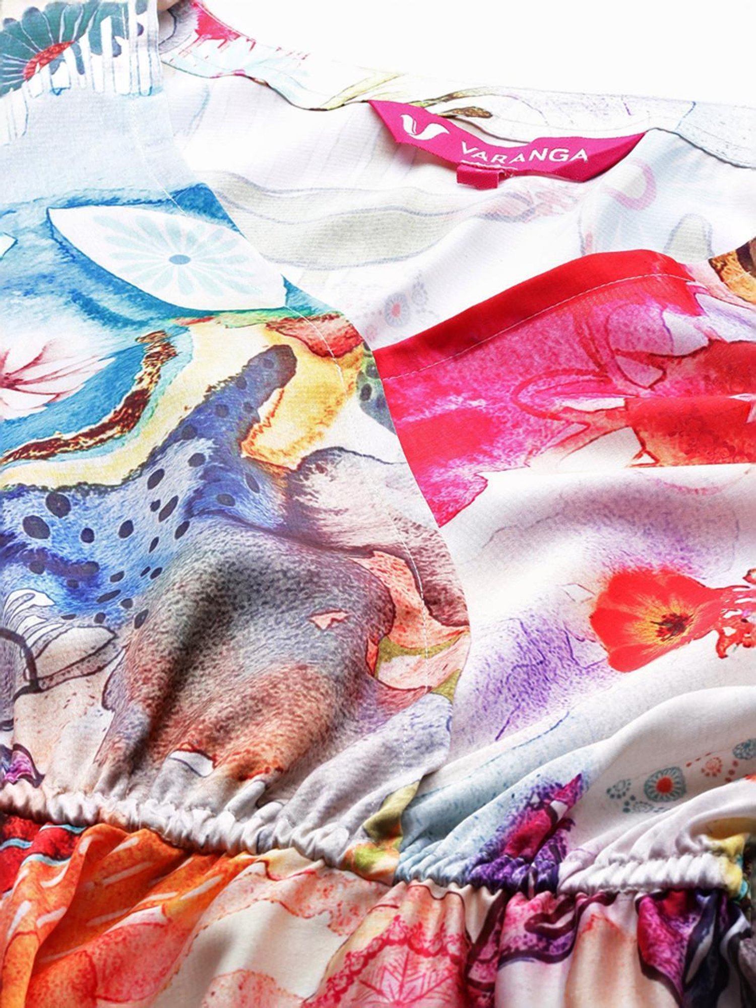 Varanga Multicolored Floral Print Top Pant Set