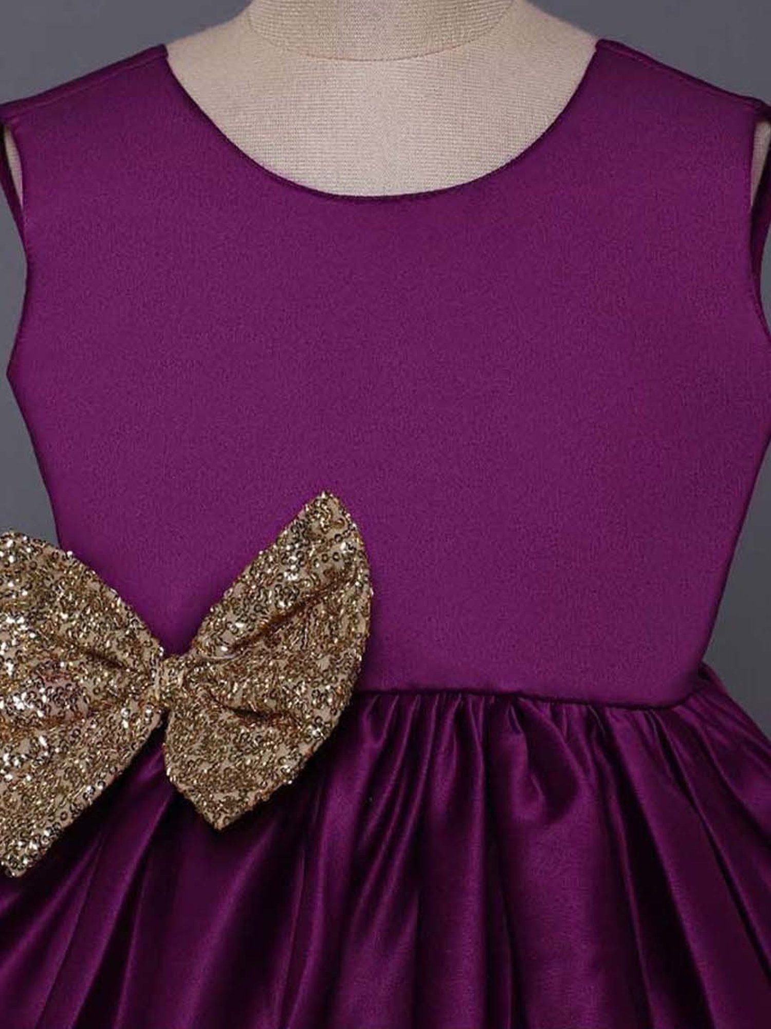 The Magic Wand Kids Purple Regular Fit Dress