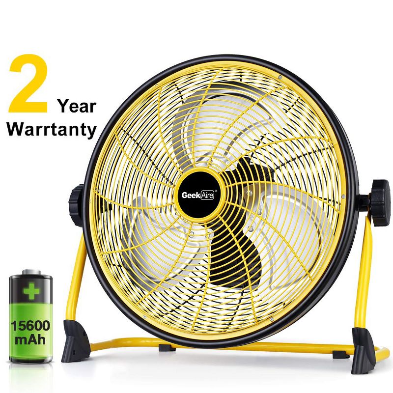Geek Aire CF2 Outdoor Floor Fan 16 Inch Cordless Variable Speed Rechargeable