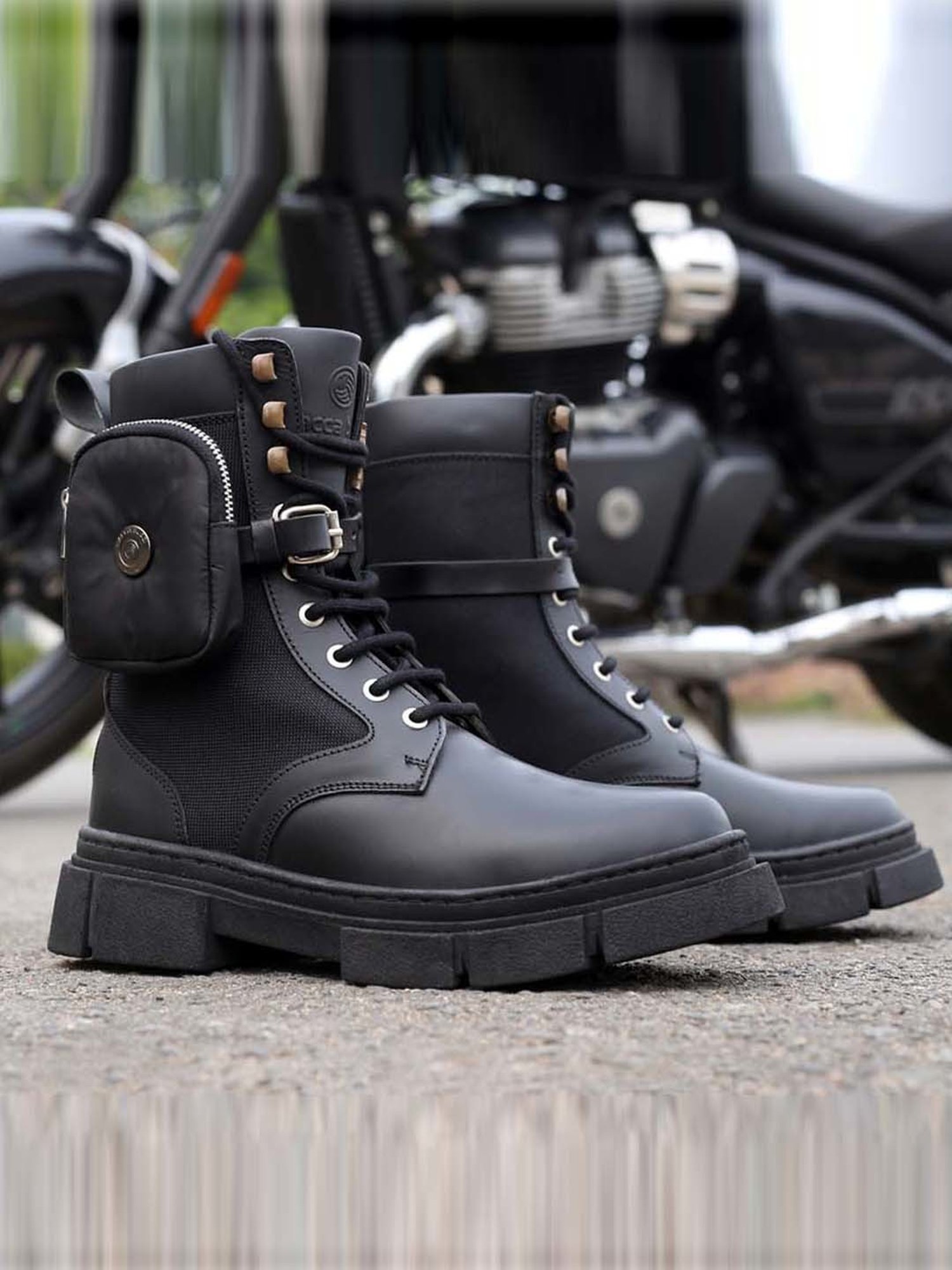 Bacca Bucci Men's ASSASSIN Black Derby Boots