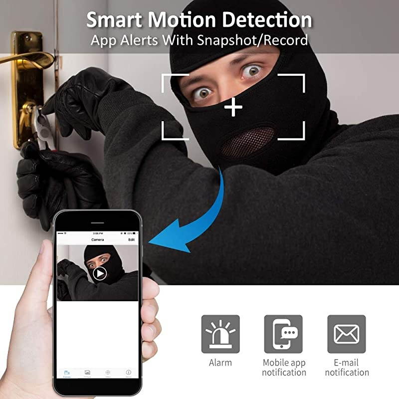 CCTV Security Camera System,  8CH H.264+ Home Surveillance Security DVR Kit with 1TB HDD, 4PCS 5MP Outdoor Bullet Cameras Waterproof,Audio Recording,Email Alert,24/7 Home Business Monitoring