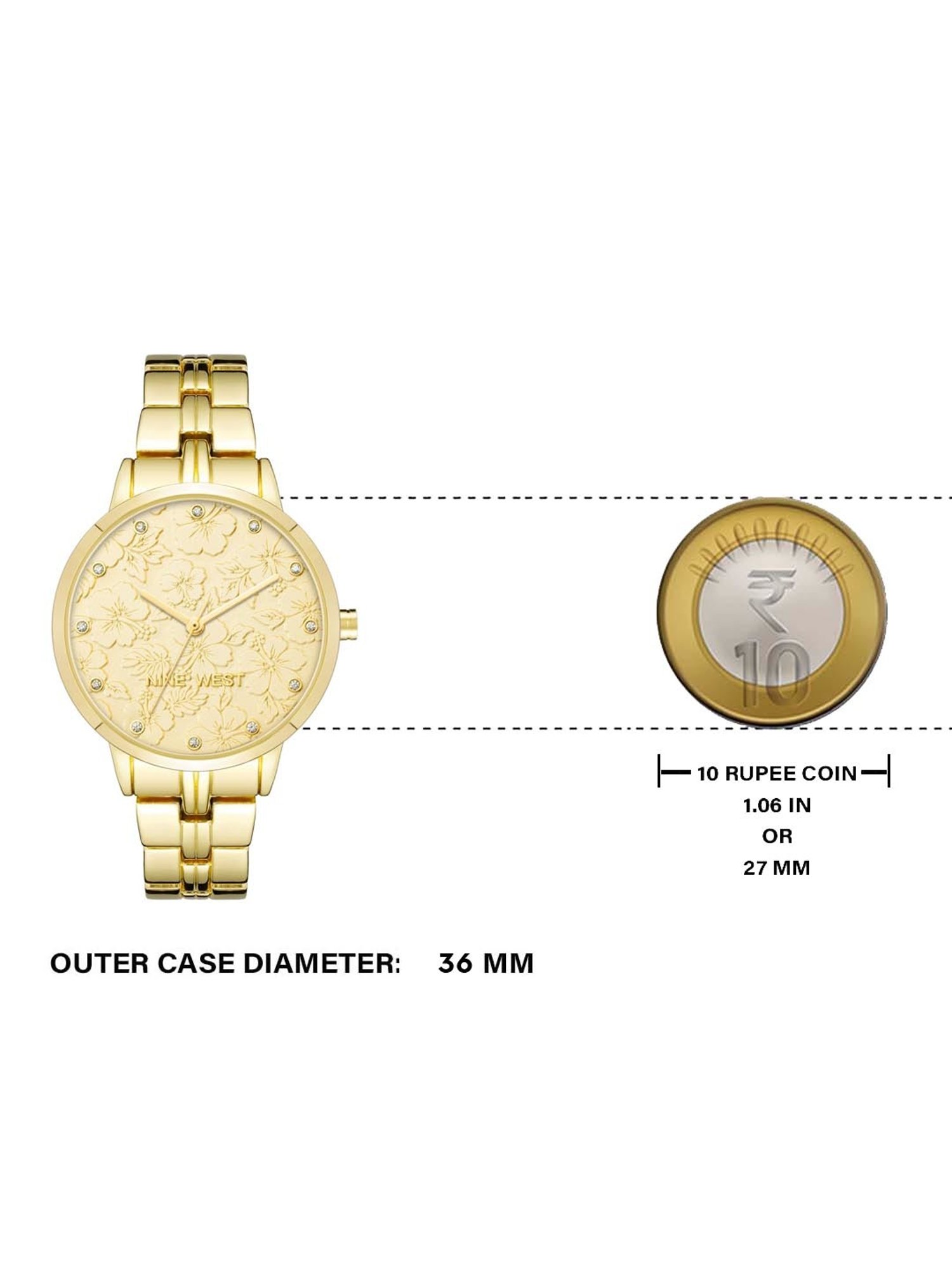 Nine West NW-2646CHGB Analog Watch for Women