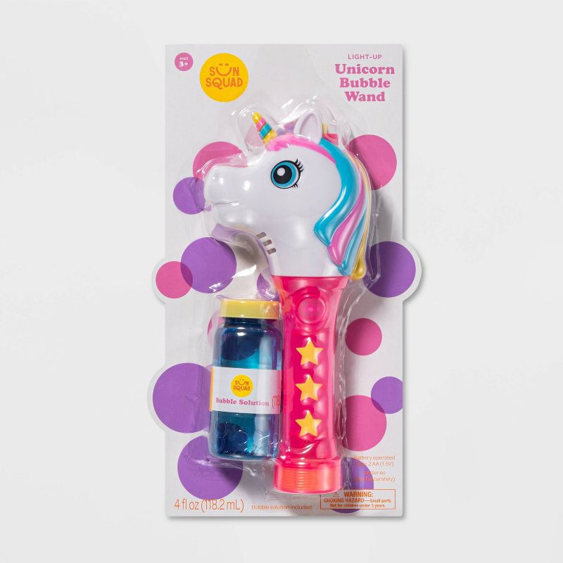 Unicorn Light-Up Bubble Wand Pink - Sun Squad™