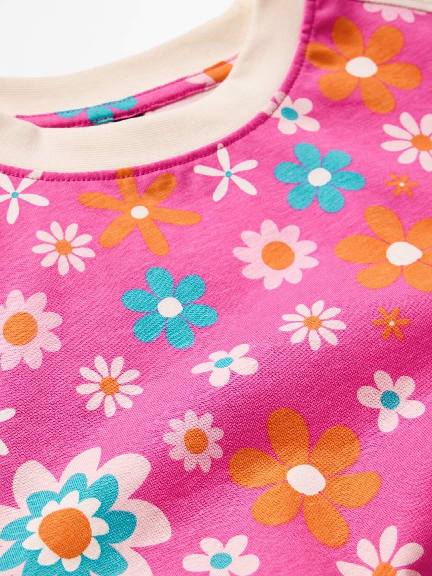 The Souled Store Pink Cotton Floral Print Crop Top