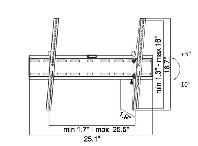 Impact Mounts
Value Tilting TV Wall Mount For Screen Size 37-75" (IM810)