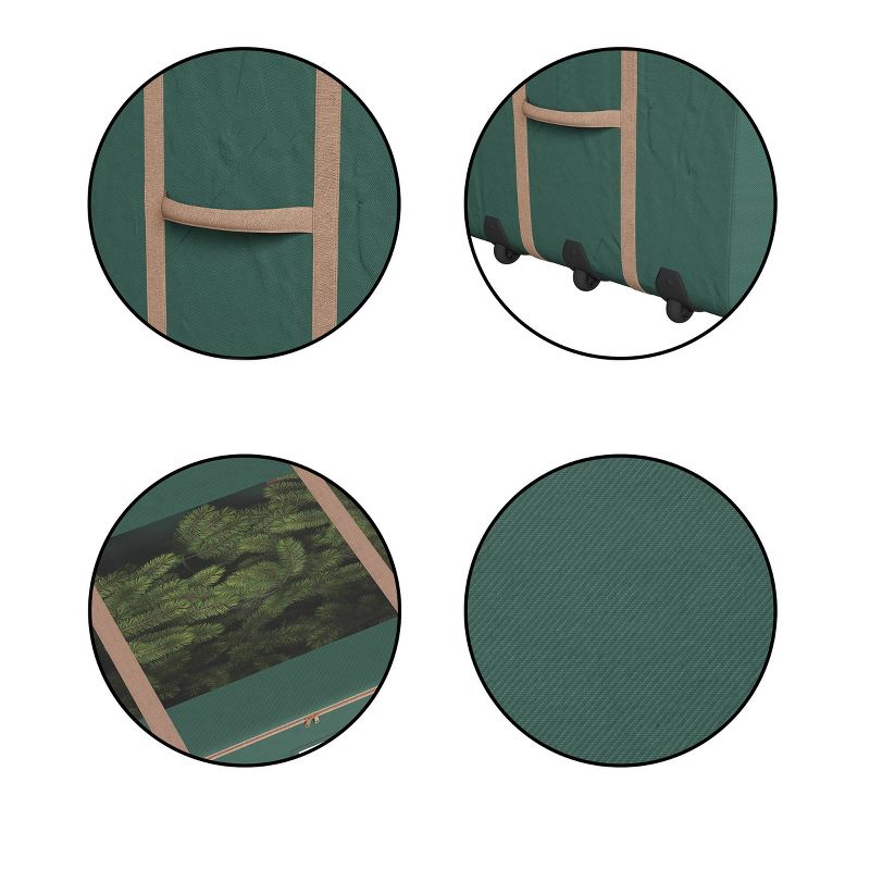 Elf Stor 9' Rolling Christmas Tree Storage Duffel Bag Green