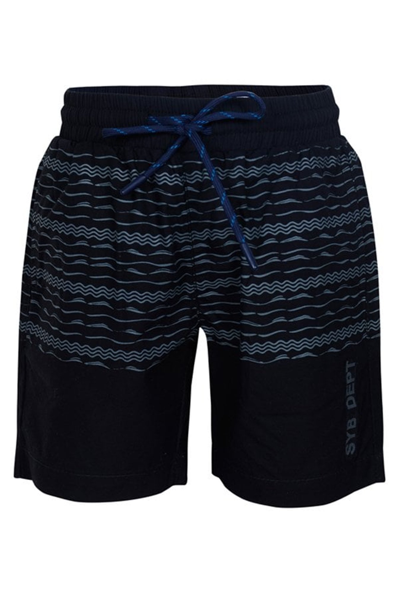 Superyoung Kids Black & Grey Printed Shorts