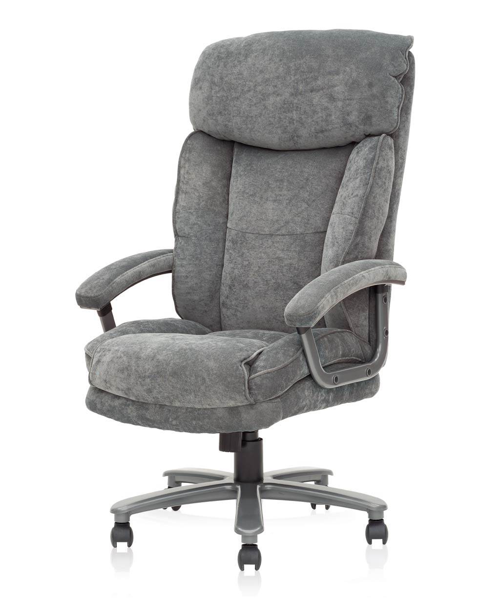 COLAMY Ergonomic Big and Tall Executive Office Chair with Upholstered Swivel 400lbs High Capacity Adjustable Height Thick Padding Headrest and Armrest for Home Office Black