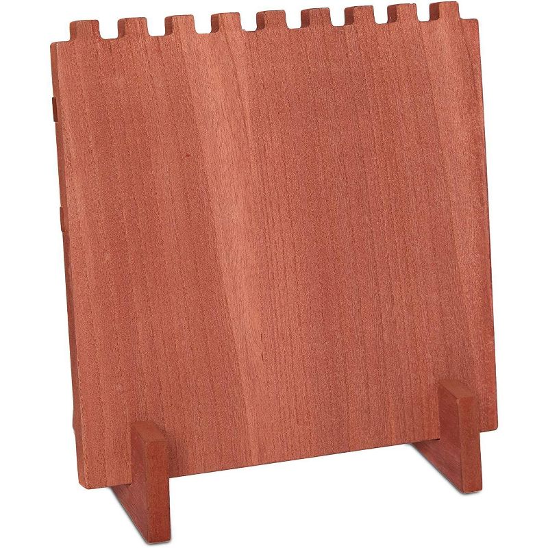 Farmlyn Creek 2-Pack Wood Necklace Display Stand, Wooden Plank Jewelry Organizer (9 x 10 x 5.5 In)