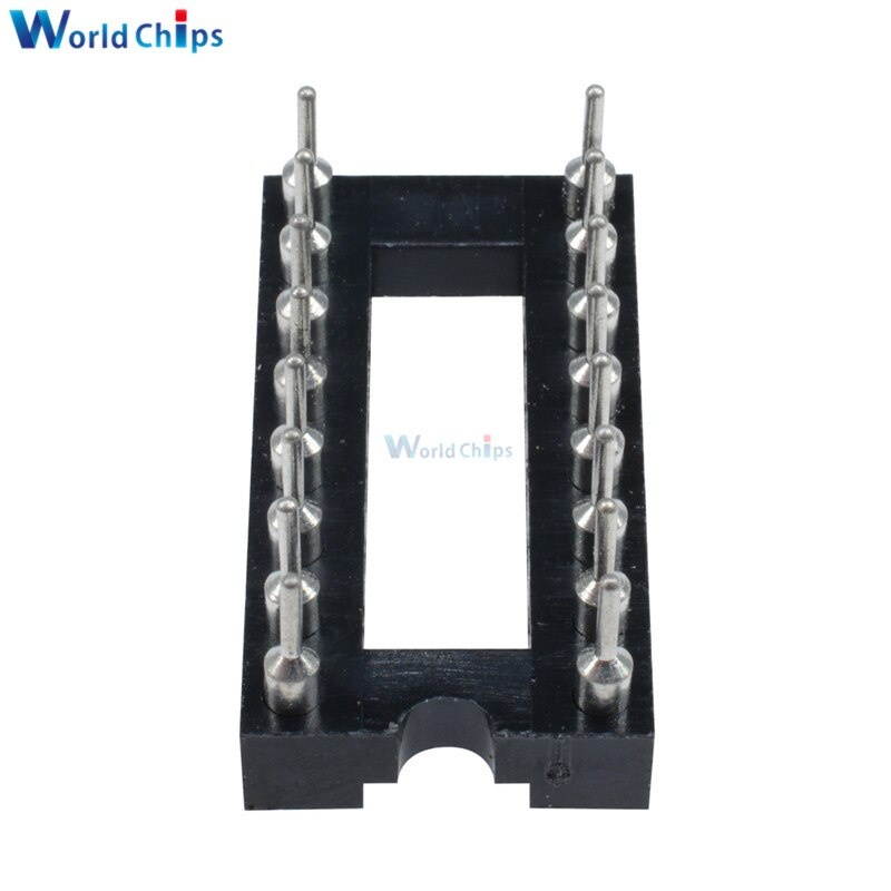 10PCS 16Pin DIP SIP Round IC Sockets Adaptor Solder Type Gold Plated Machined