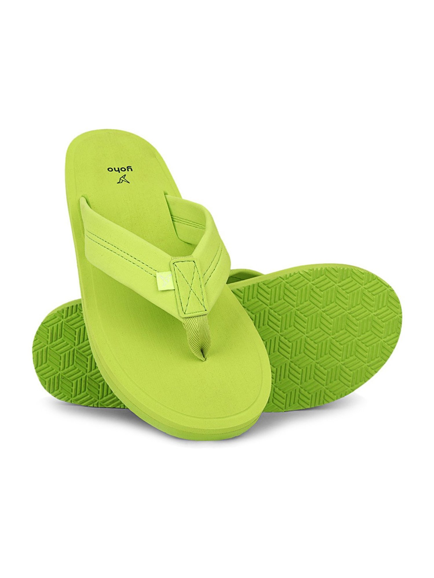 Yoho Women's Eva Bubbles Green Flip Flops