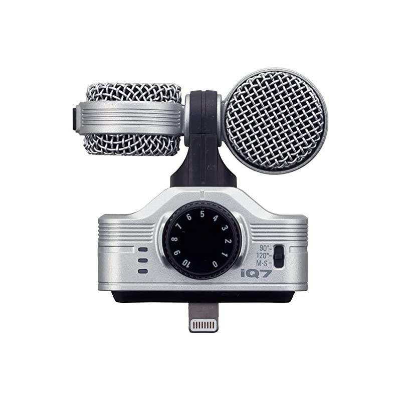 iQ7 Stereo MidSide Microphone for iPhoneiPad Rotatable Capsule for Alignment with iOS Camera for Recording Audio for Music Videos Interviews and More