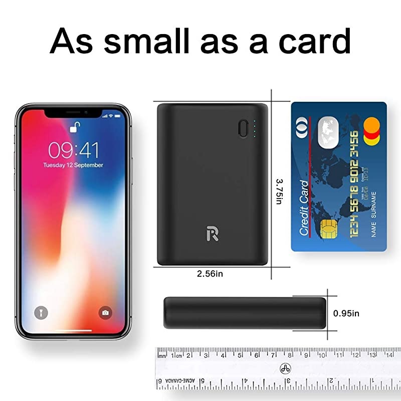 External Cell Phone Charger Phone Battery Charger Portable 15W 5V3A Max USB C Power Bank Compatible with iPhone 678Xs MaxXSXR and Other Smart Devices