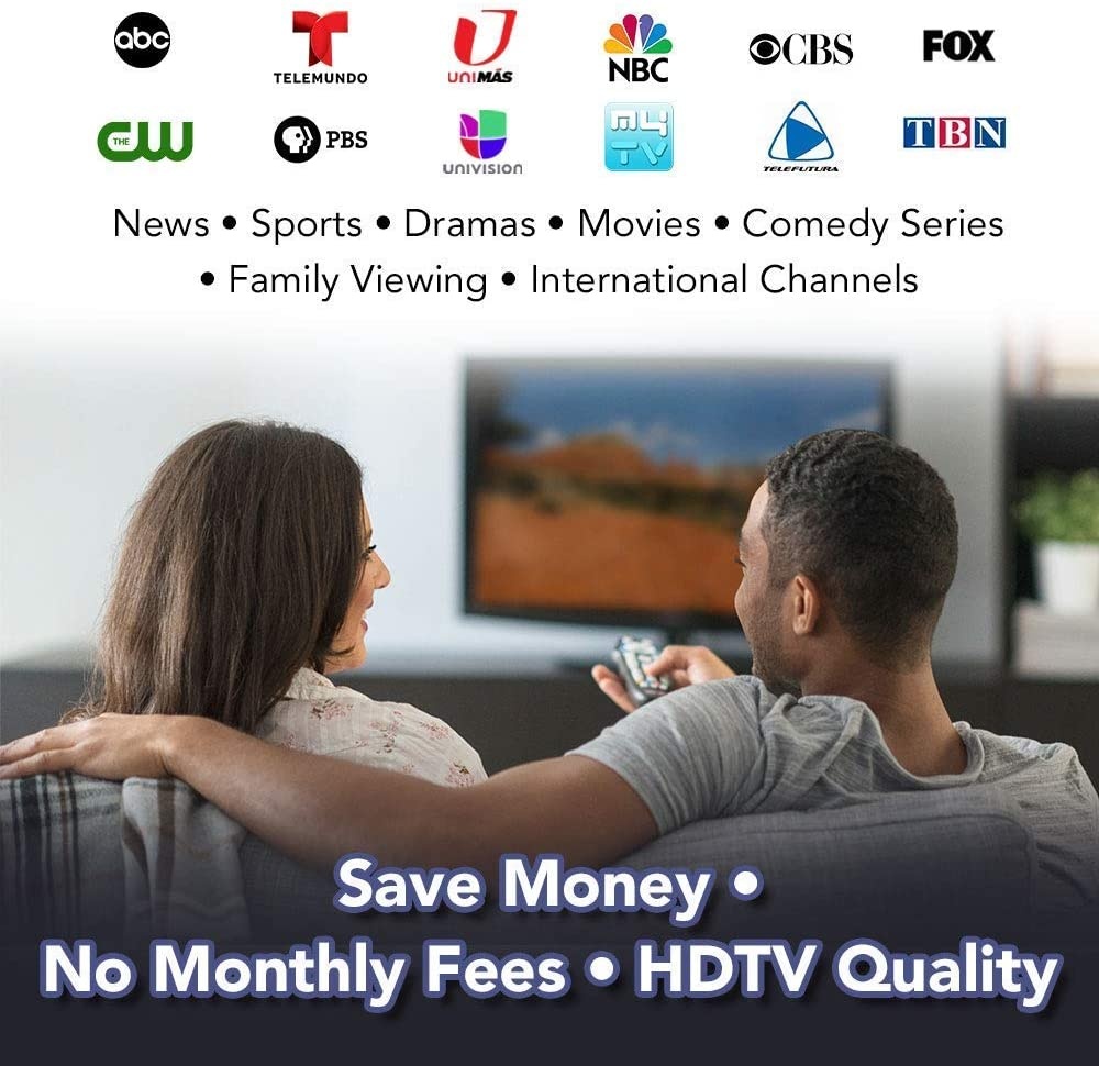 Omnidirectional Amplified Outdoor TV Antenna Exclusive Powerful Amplifier Booster, Support 4K 1080P UHF VHF Freeview HDTV Channels Enhance VHF Reception for Outdoor/RV/Marine-20ft Coax Cable