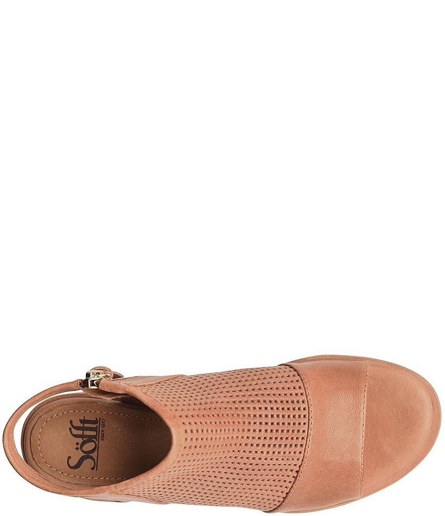 Sofft Coraline Leather Peep-Toe Sandals