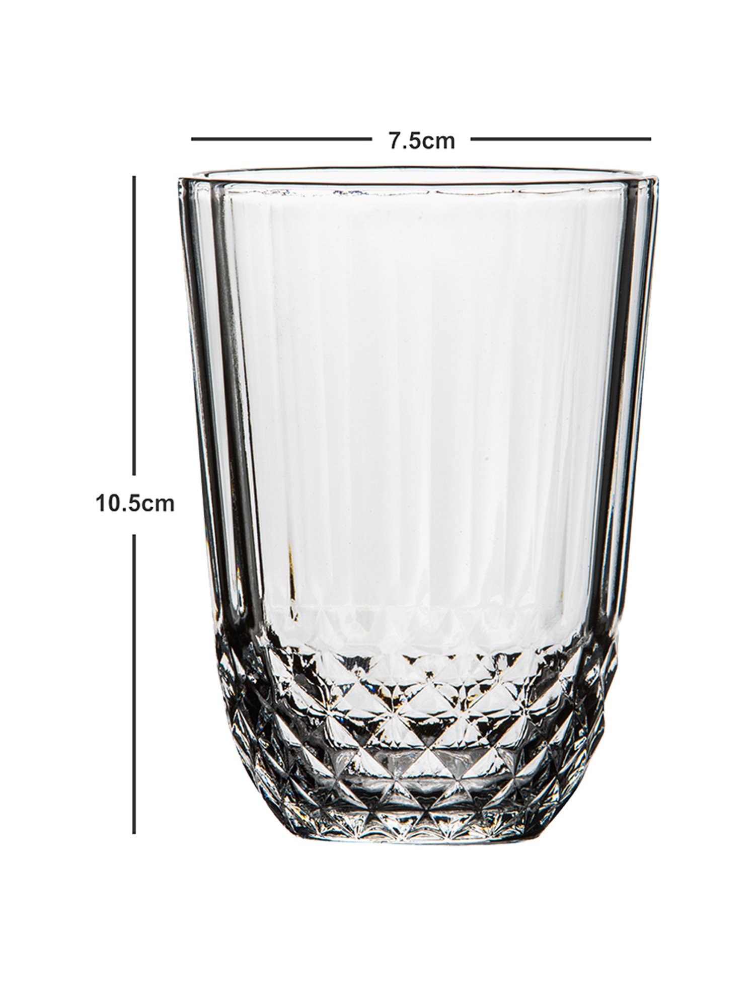 Pasabahce Transparent Glass Diony Tumbler - Set of 6 (255ml)