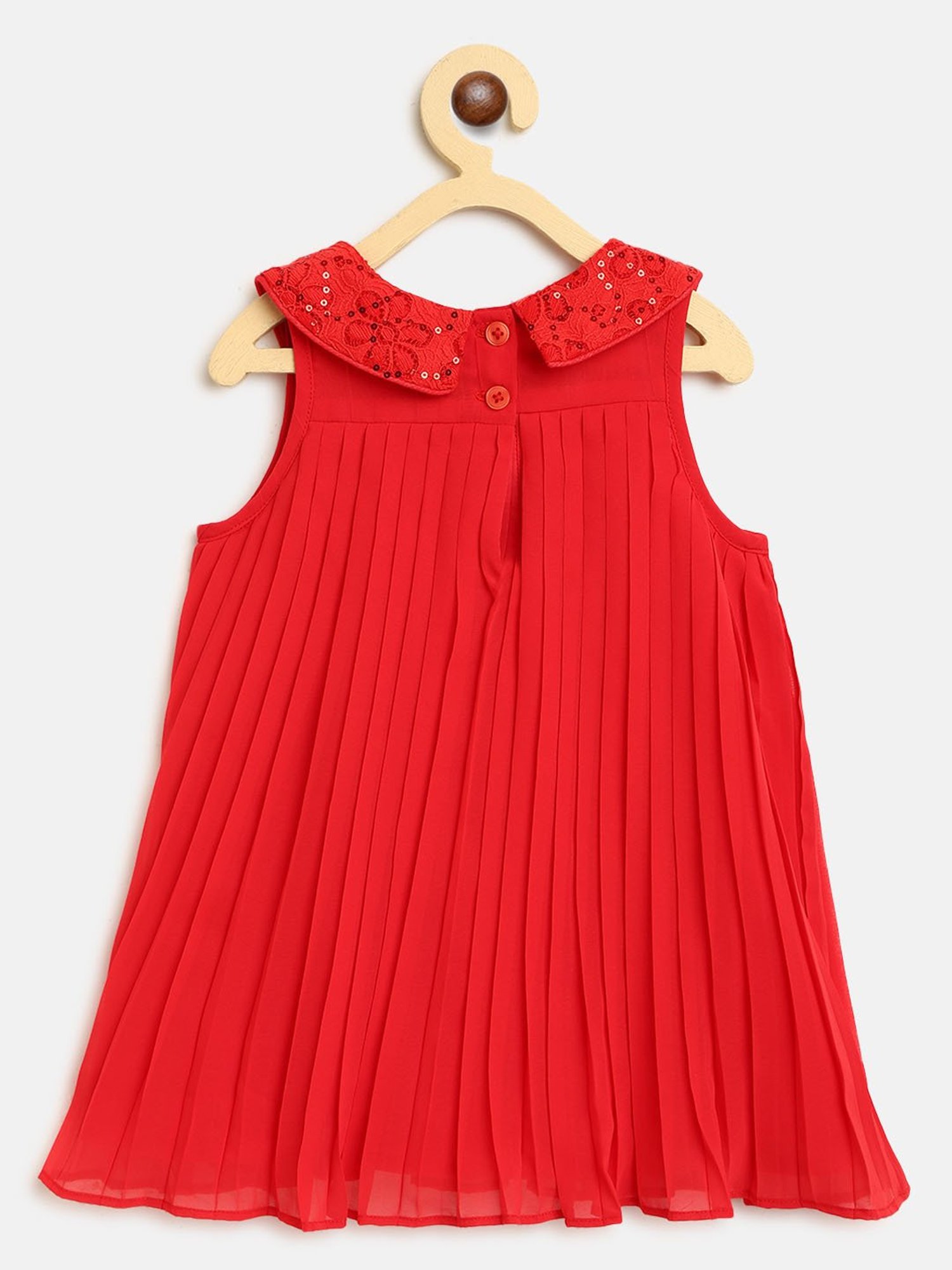Nauti Nati Kids Red Solid Dress