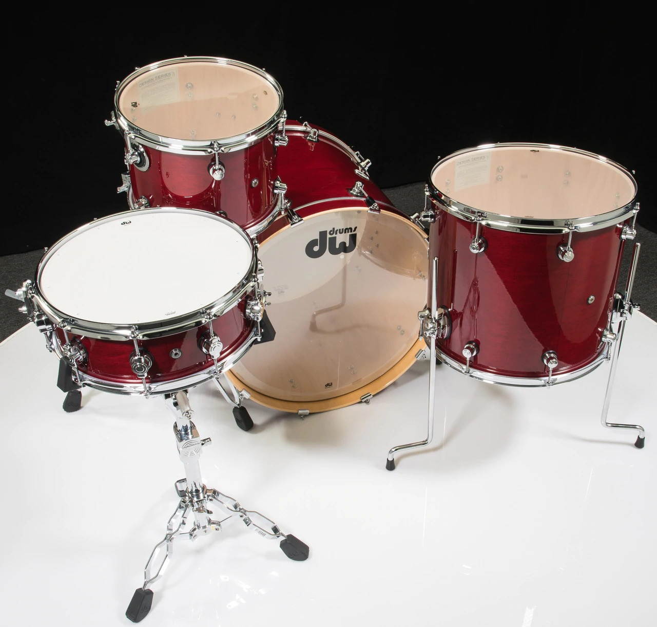 DW Design Series 4pc Drum Set - Cherry Stain 12/16/22/14SD