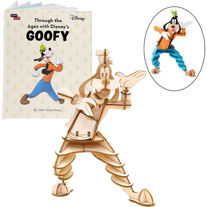 Incredibuilds Disney Goofy Book & Wood Model Figure Kit