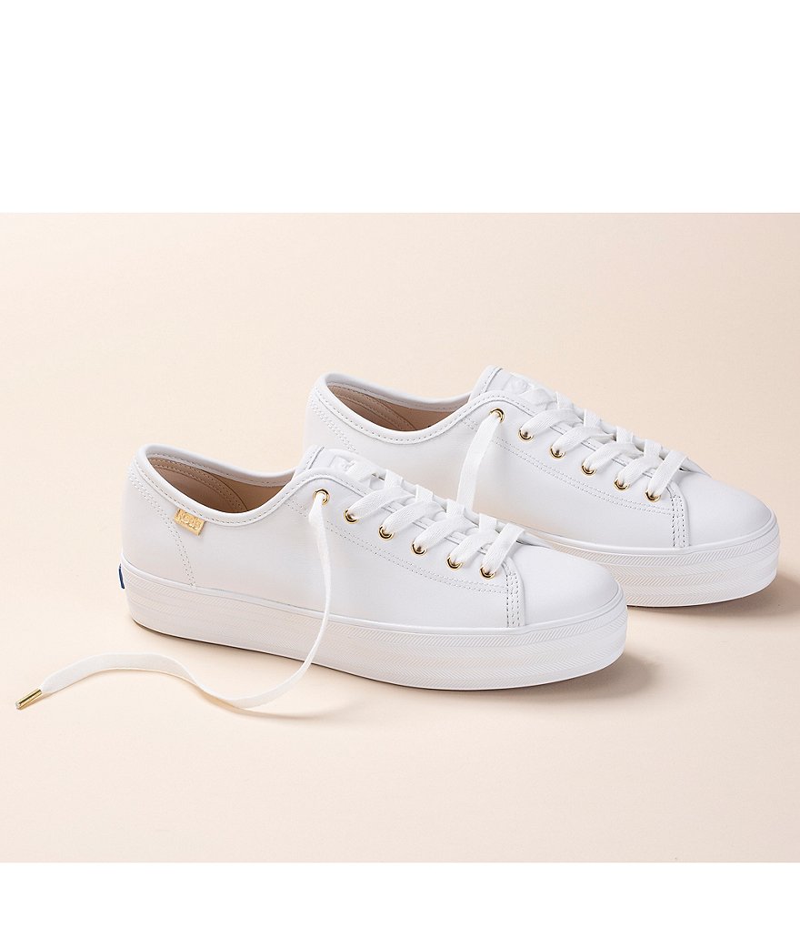 Keds Triple Kick Luxe Platform Leather Sneakers