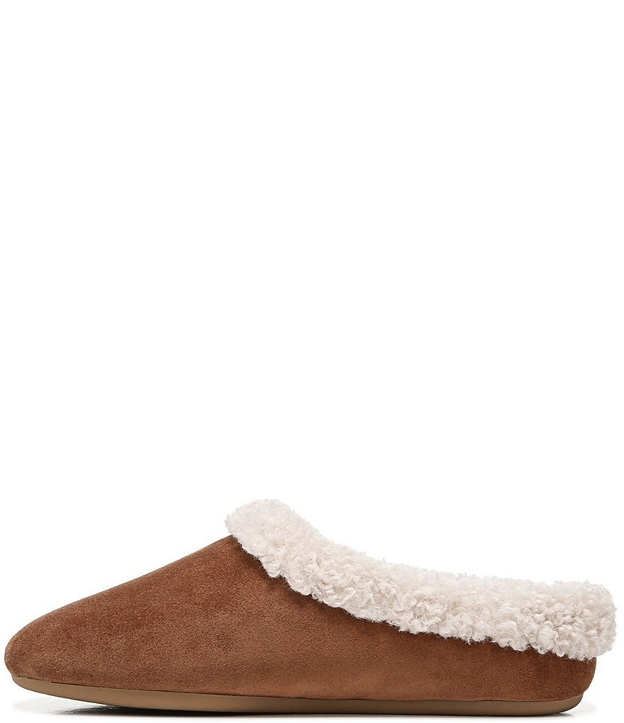 Zodiac Paloma Suede Faux Shearling Lined Slippers