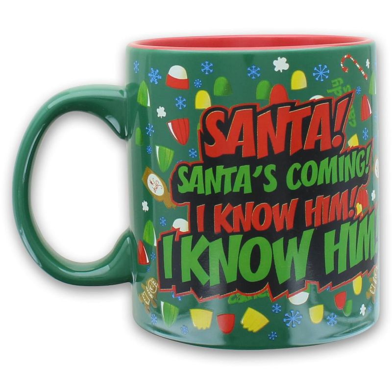 Silver Buffalo Elf Movie OMG Santa 20oz Jumbo Ceramic Coffee Mug