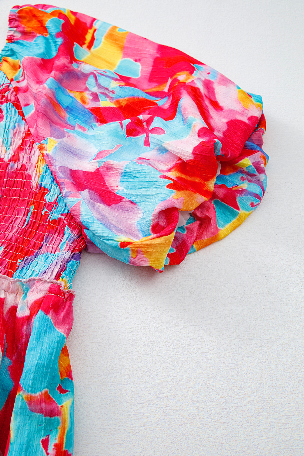 Black Leopard Patchwork Split Neck Ruffle Plus Size Dress