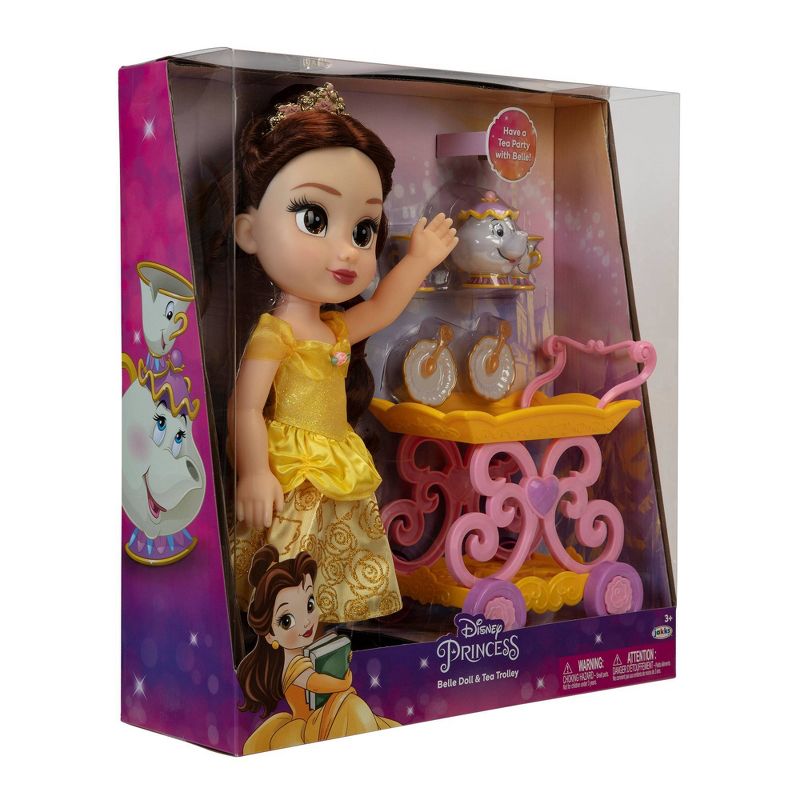 Disney Princess Doll Belle with Tea Cart