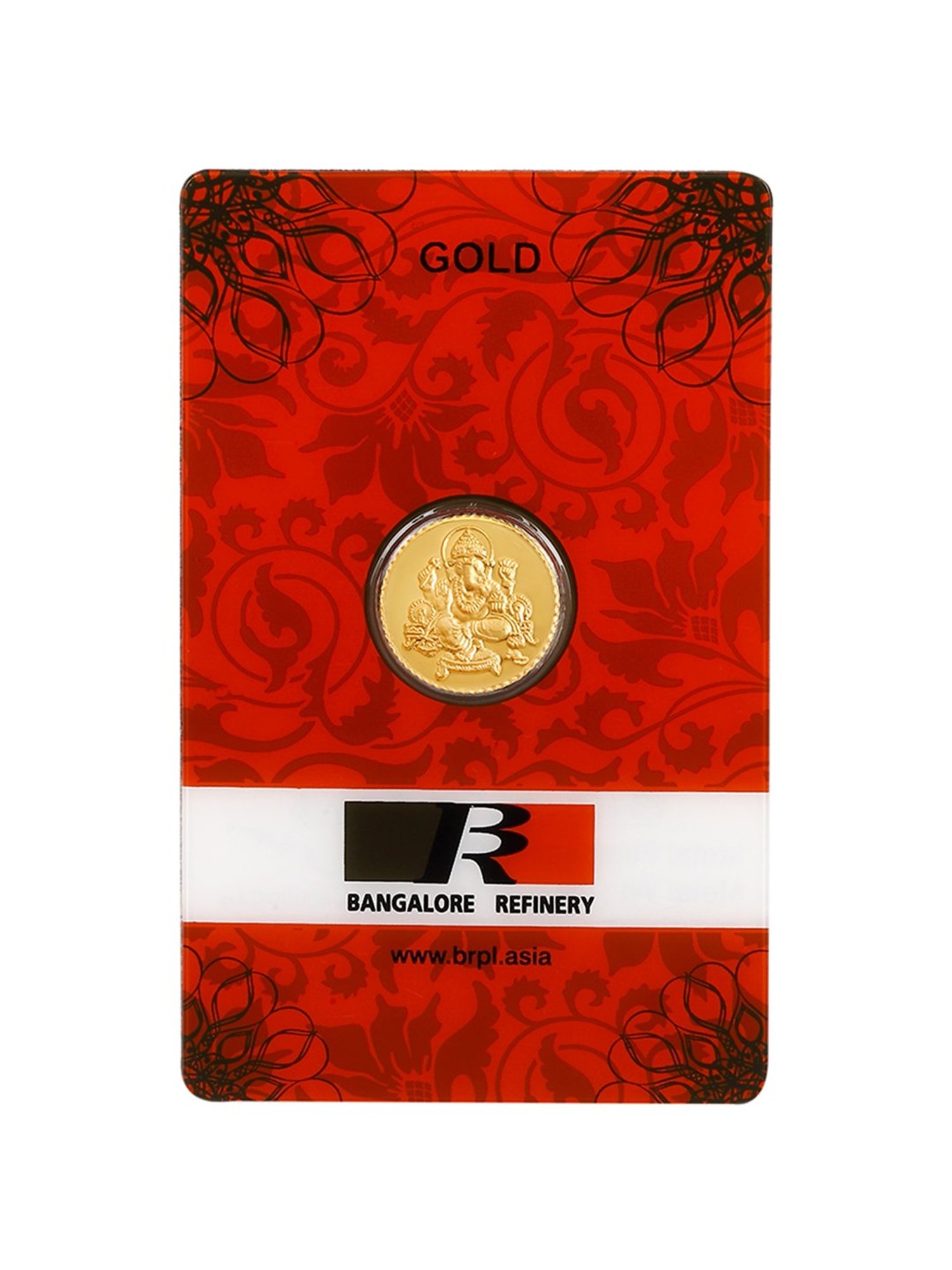 Bangalore Refinery Lord Ganesha 24k (999) 2gm Gold Coin