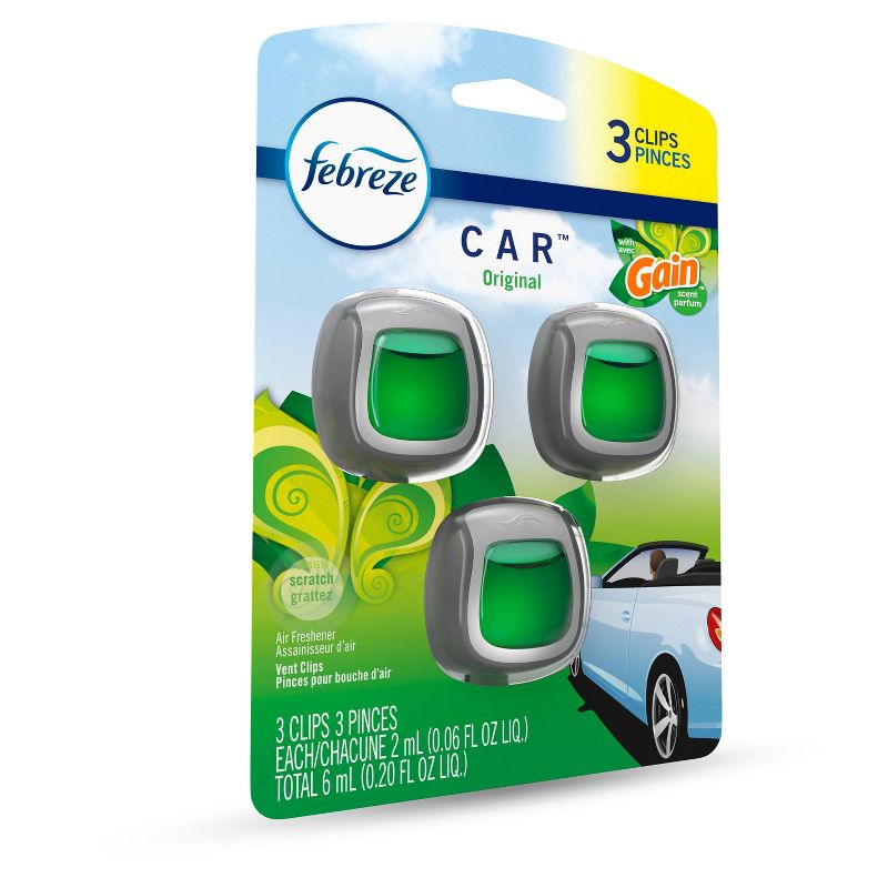Febreze Car Gain Original Air Freshener - 3ct