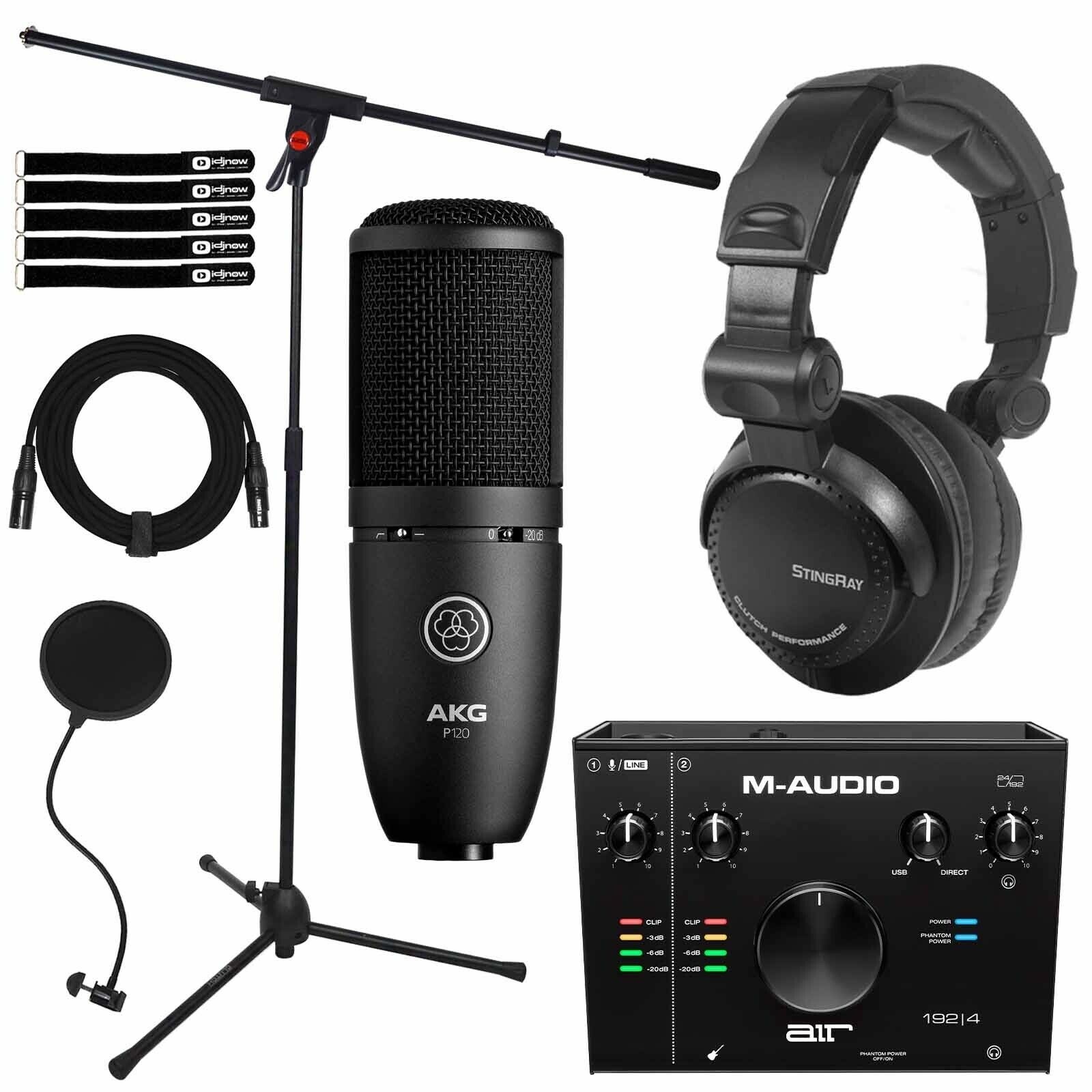 M-Audio AIR192X4 Audio Recording Interface w AKG P120 Recording Condenser Micro