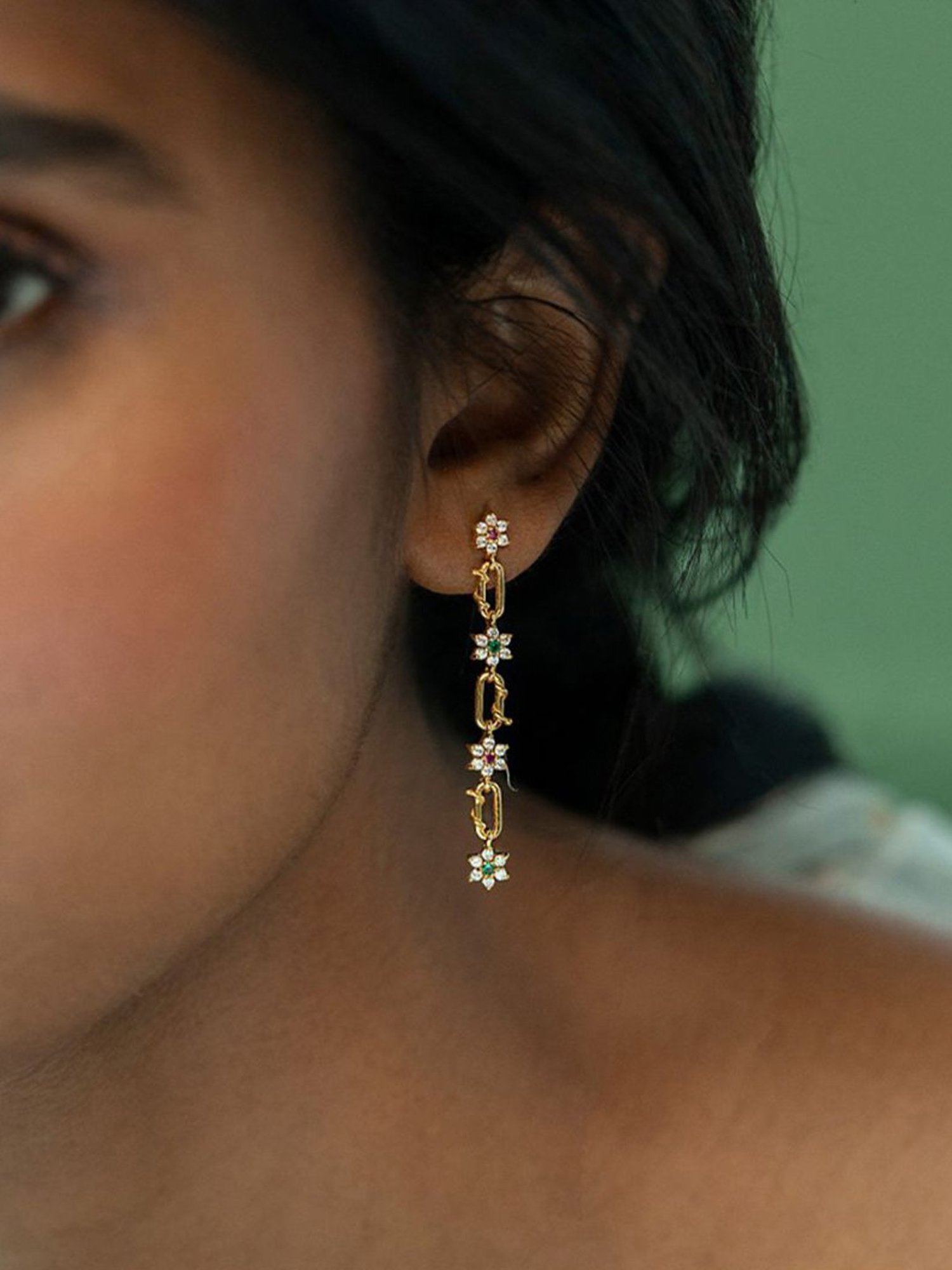 Shaya 92.5 Sterling Silver Link of Love Earrings for Women