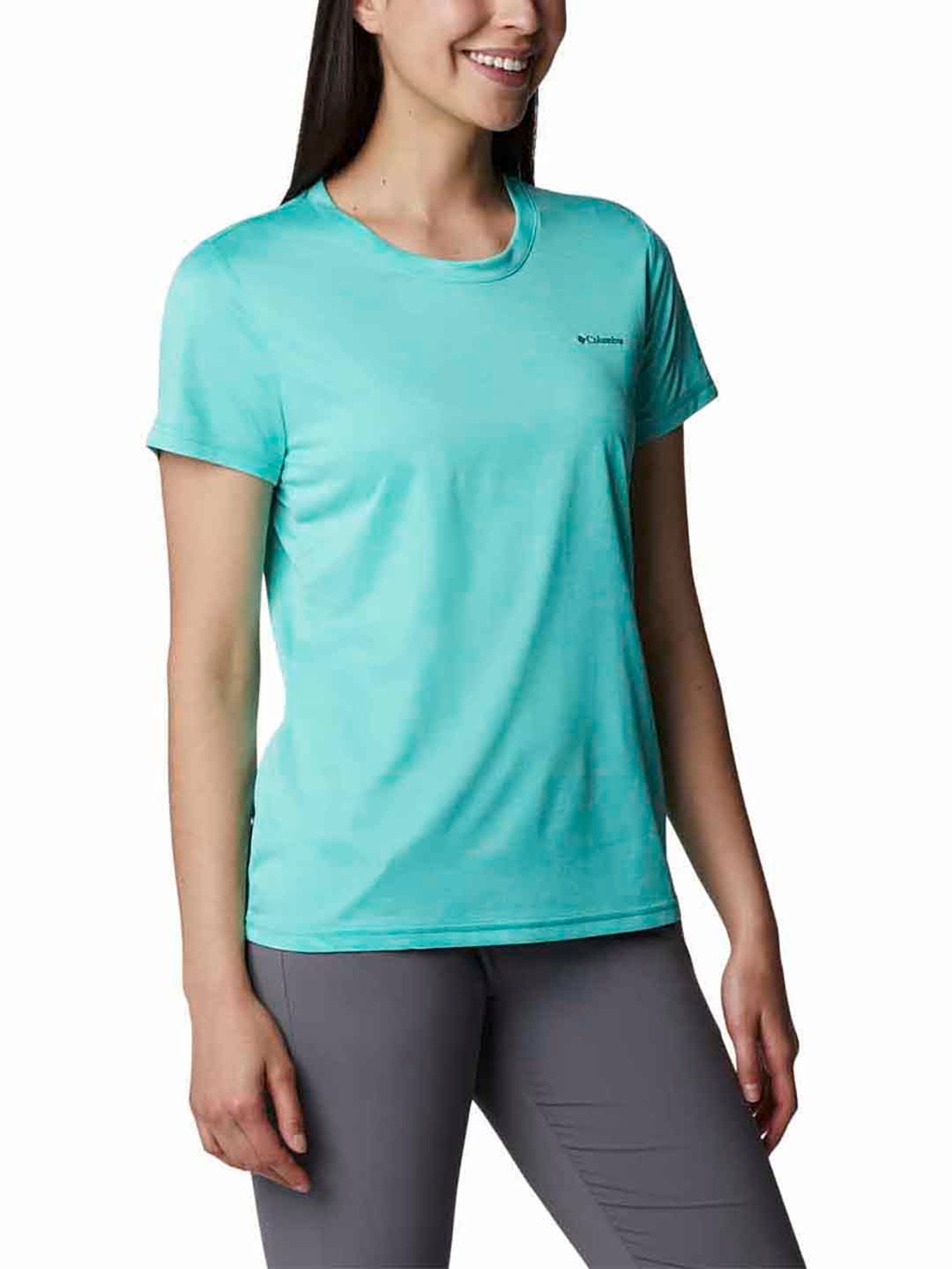 Columbia Turquoise Hike SS Crew T-Shirt