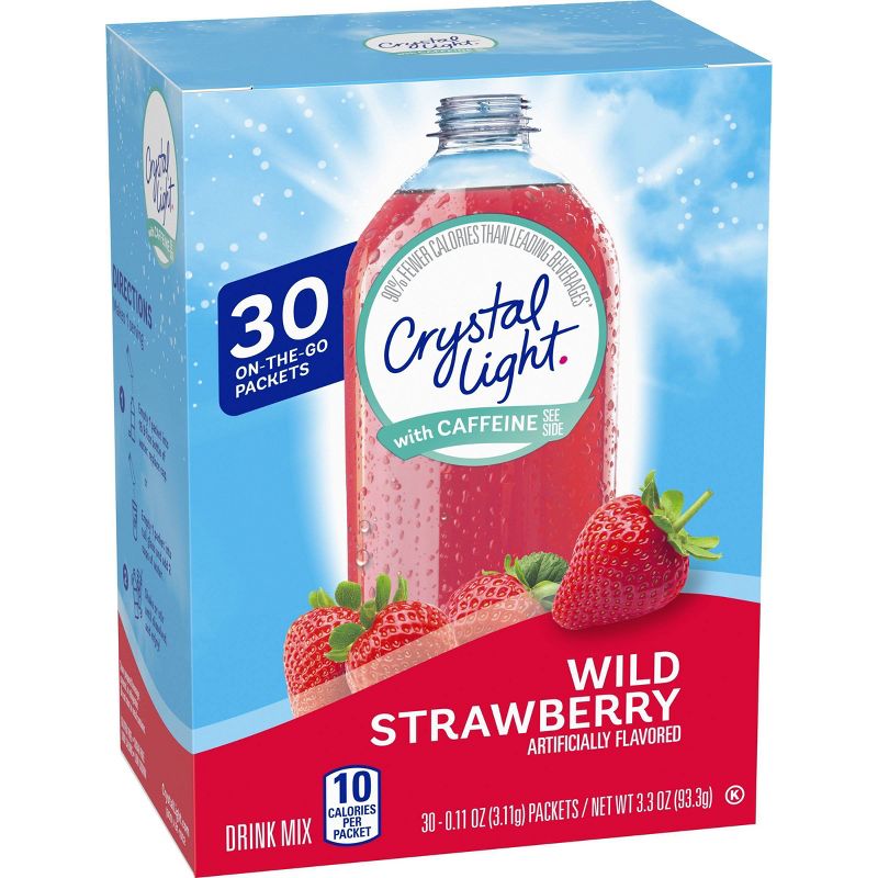 Crystal Light Energy On The Go Wild Strawberry Drink Mix - 10pk/0.11oz Pouches