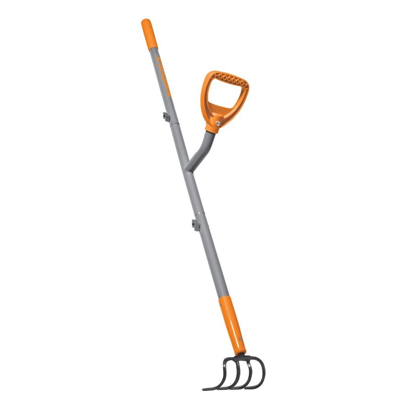 Ergie Systems ERG-CLTV45 Steel Shaft Garden Soil Cultivator | 54-Inch | 4 Tines.