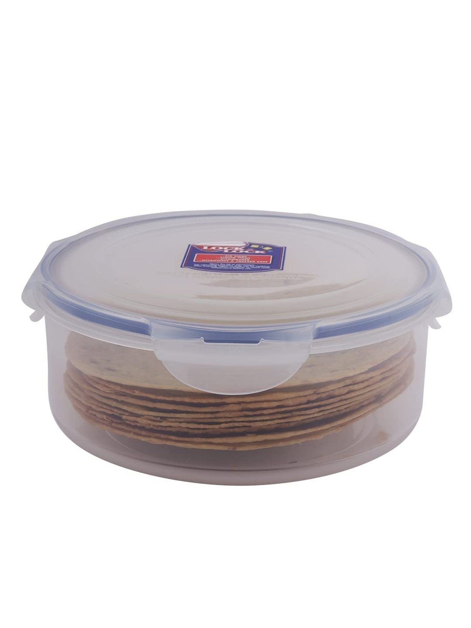 Lock & Lock Transparent Plastic Round Nestable Container - 1.9 l