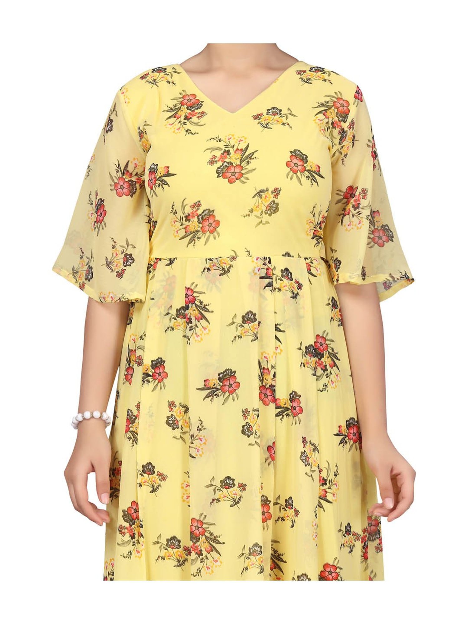 Peppermint Kids Black & White Printed Full Sleeves Dress