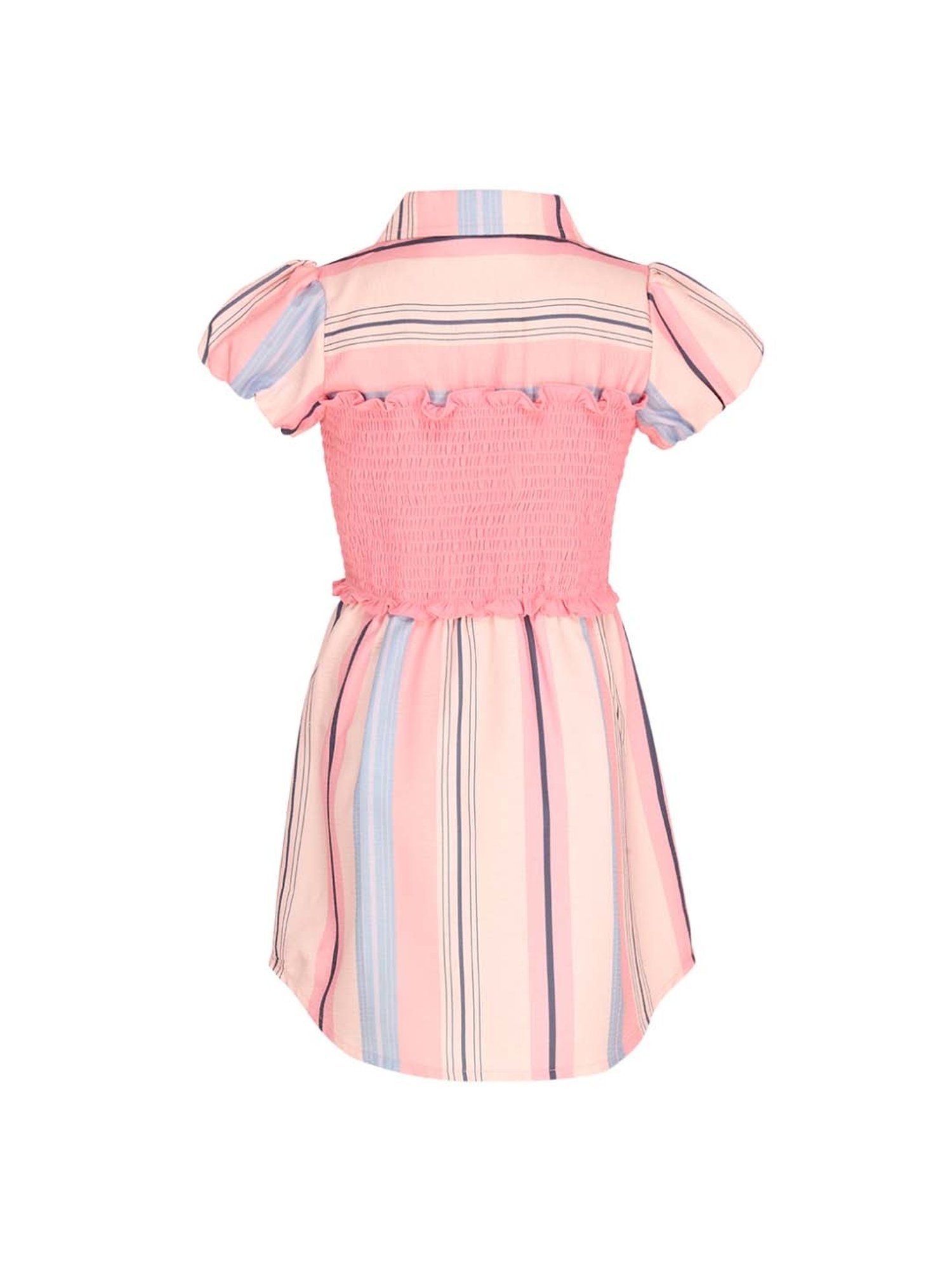 Cutecumber Kids Pink & Blue Striped Dress