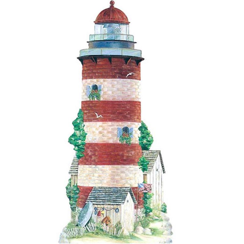 Lighthouse Ocean Light House Large Prepasted Wall Accent - S.A. Maxwell Co...