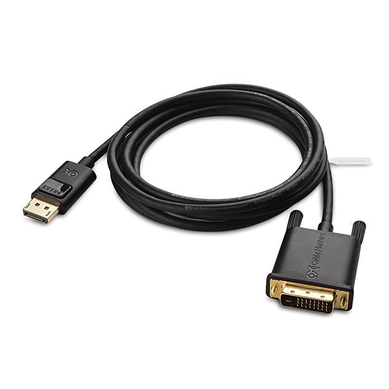 2Pack DisplayPort to DVI DP to DVI 6 Feet