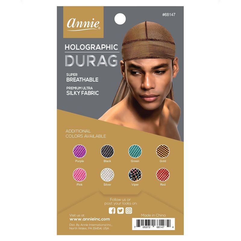 Annie International Holographic Durag - Gold