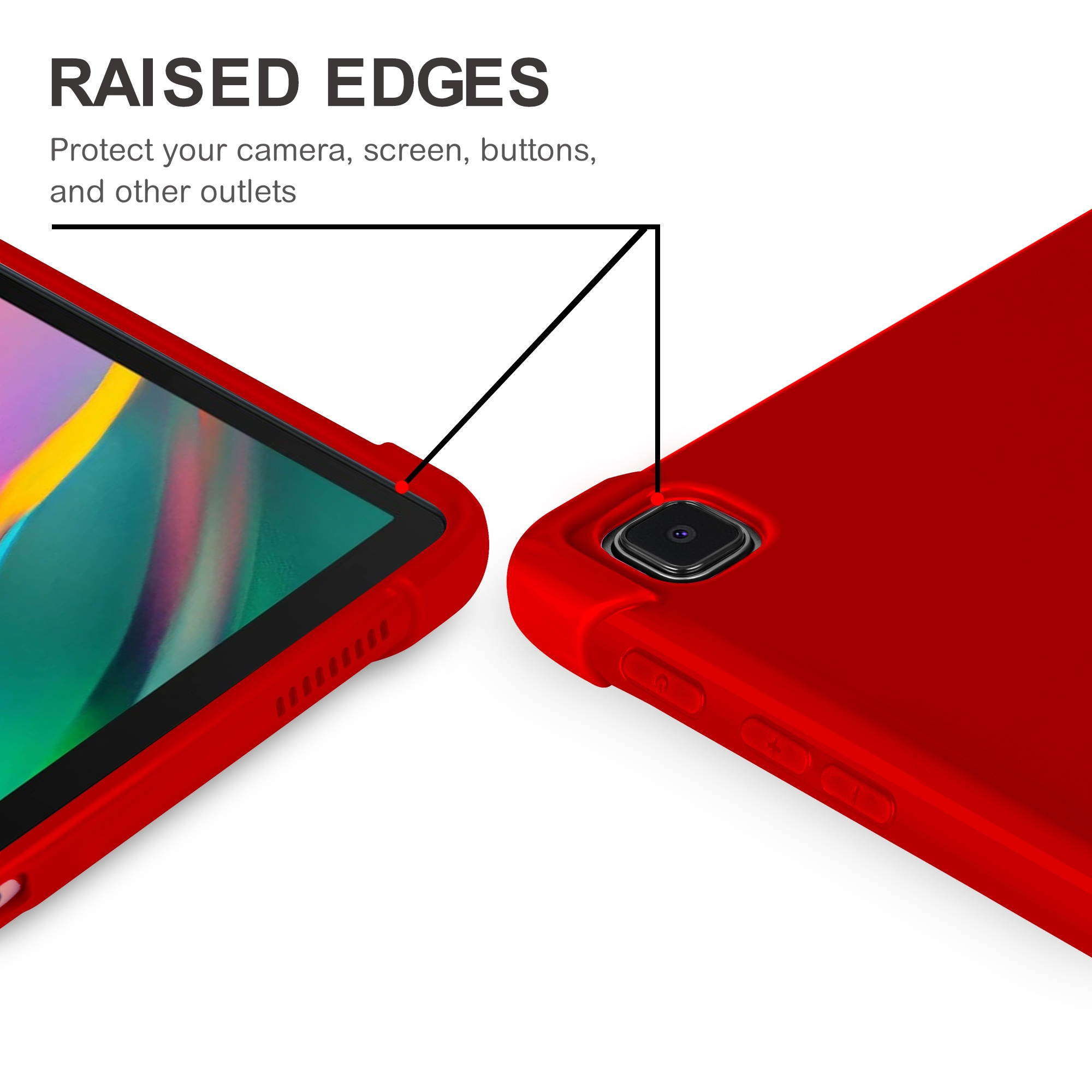 KIQ Slim & Lightweight Premium TPU Skin Case Cover for Samsung Galaxy Tab A7 10.4 2020 T500 SM-T500 [Black]