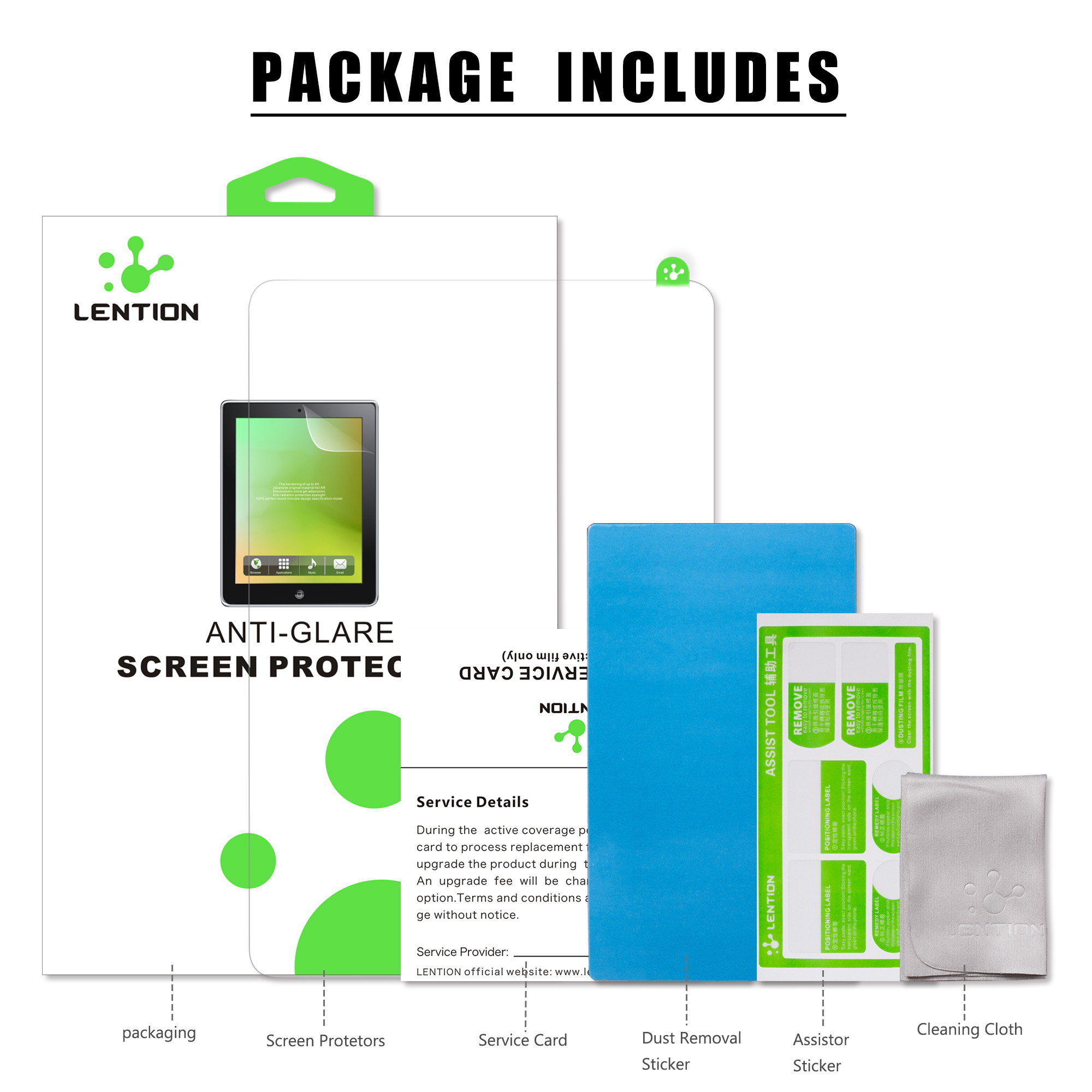 LENTION HD Clear Screen Protector Film, iPad Mini Screen Protector for Apple iPad Mini 1/2/3