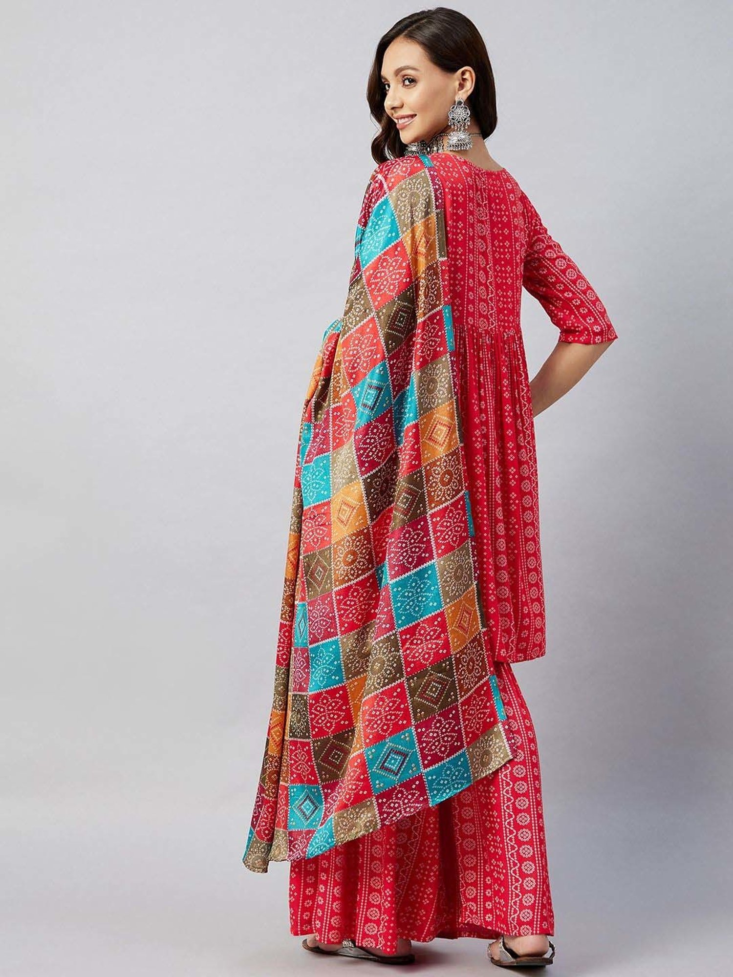 Inweave Multicolored Cotton Printed Dupatta