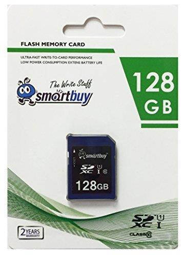 Smart Buy SD XC Class 10 Memory Card SDXC C10 Ultra U1 UHS-I HD Fast Speed for Camera (128GB (2-Pack))