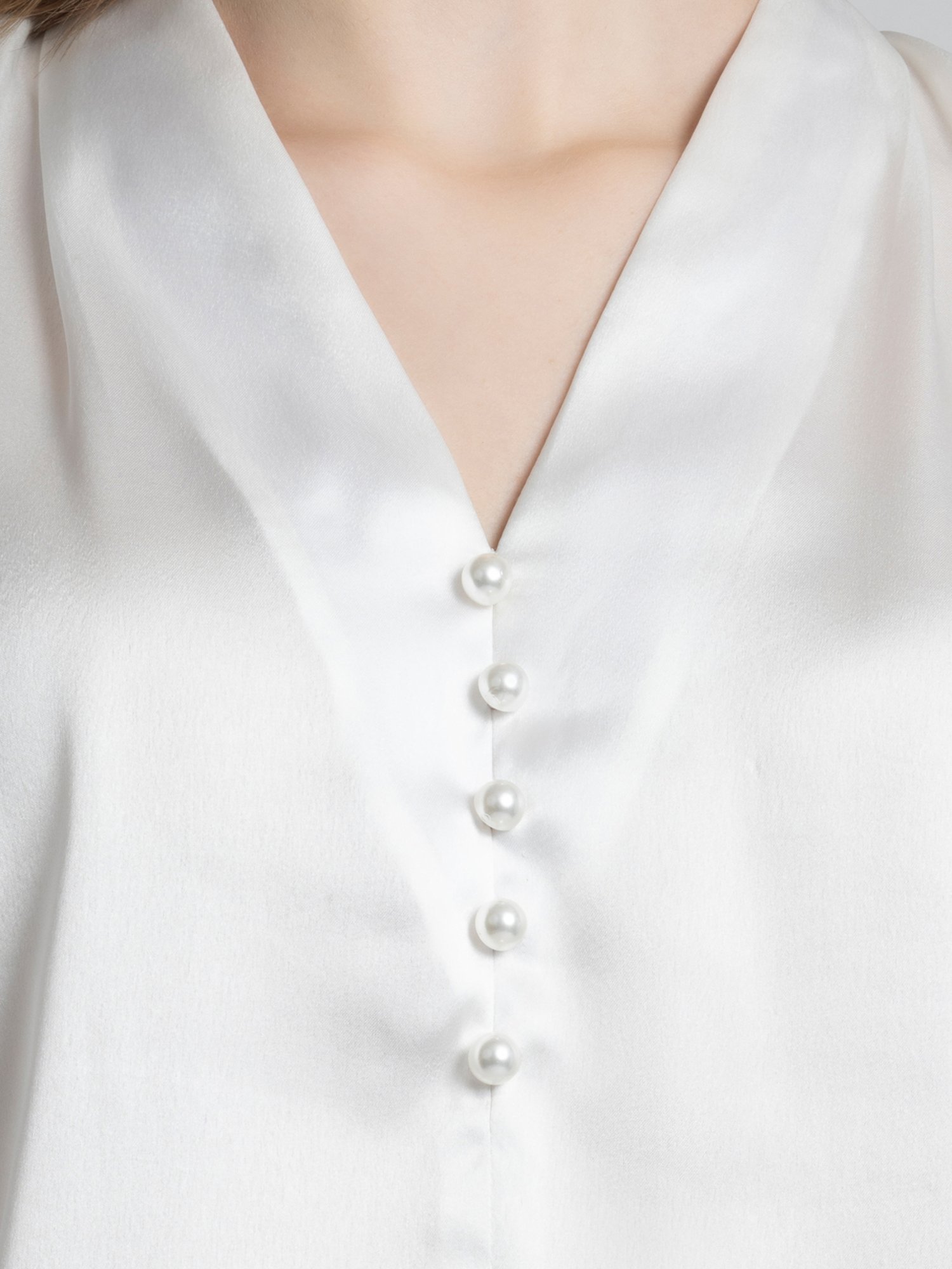 SHAYE White Regular Fit Top