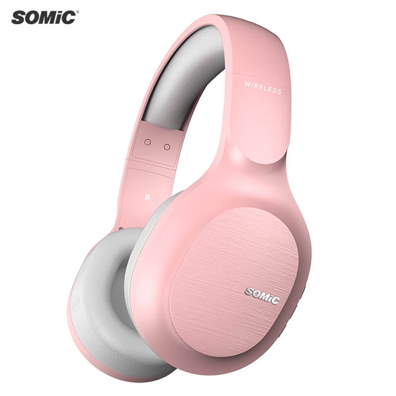 SOMiC Bluetooth Headphones Wireless 72H Playtime CVC8.0 Noise Reduction Hi-Res Certified Sound Headset Comfortable to Wear MS300