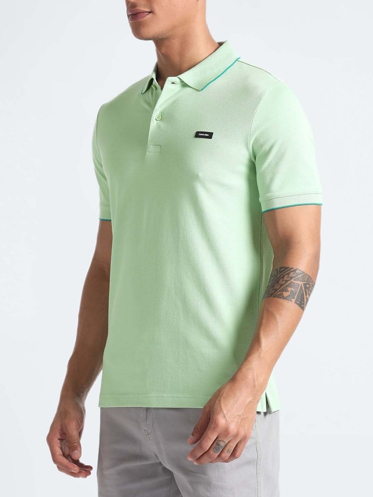 Calvin Klein Jeans Quiet Green Slim Fit Polo T-Shirt