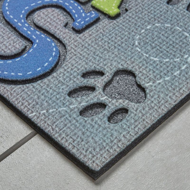 1'6"x2'6" Paw Stitch Doorscapes Mat Gray - Mohawk