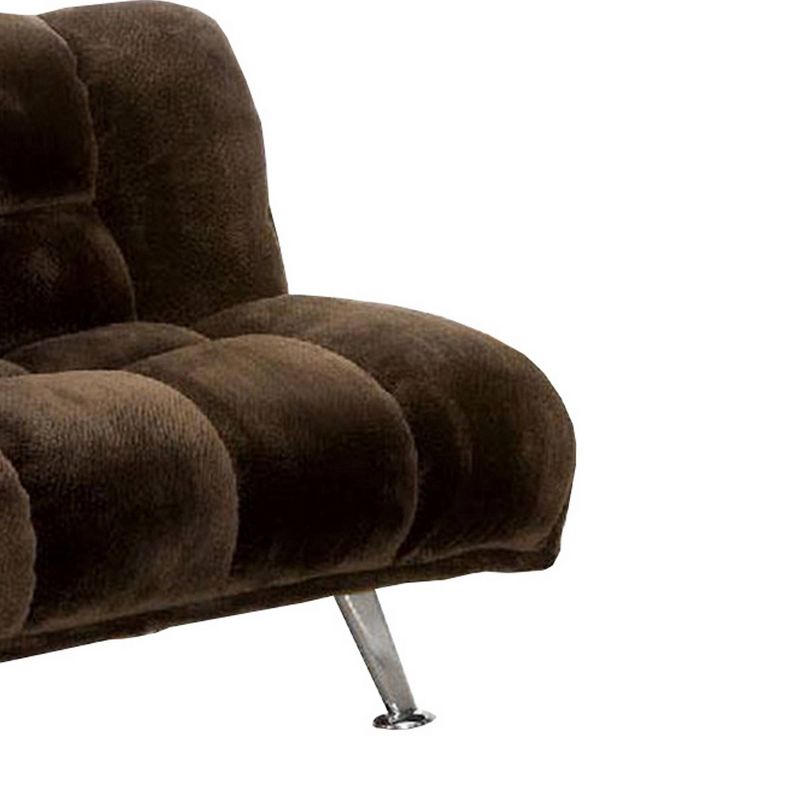 Faux Leather Accent Chair and Ottoman Charcoal Gray - EveryRoom